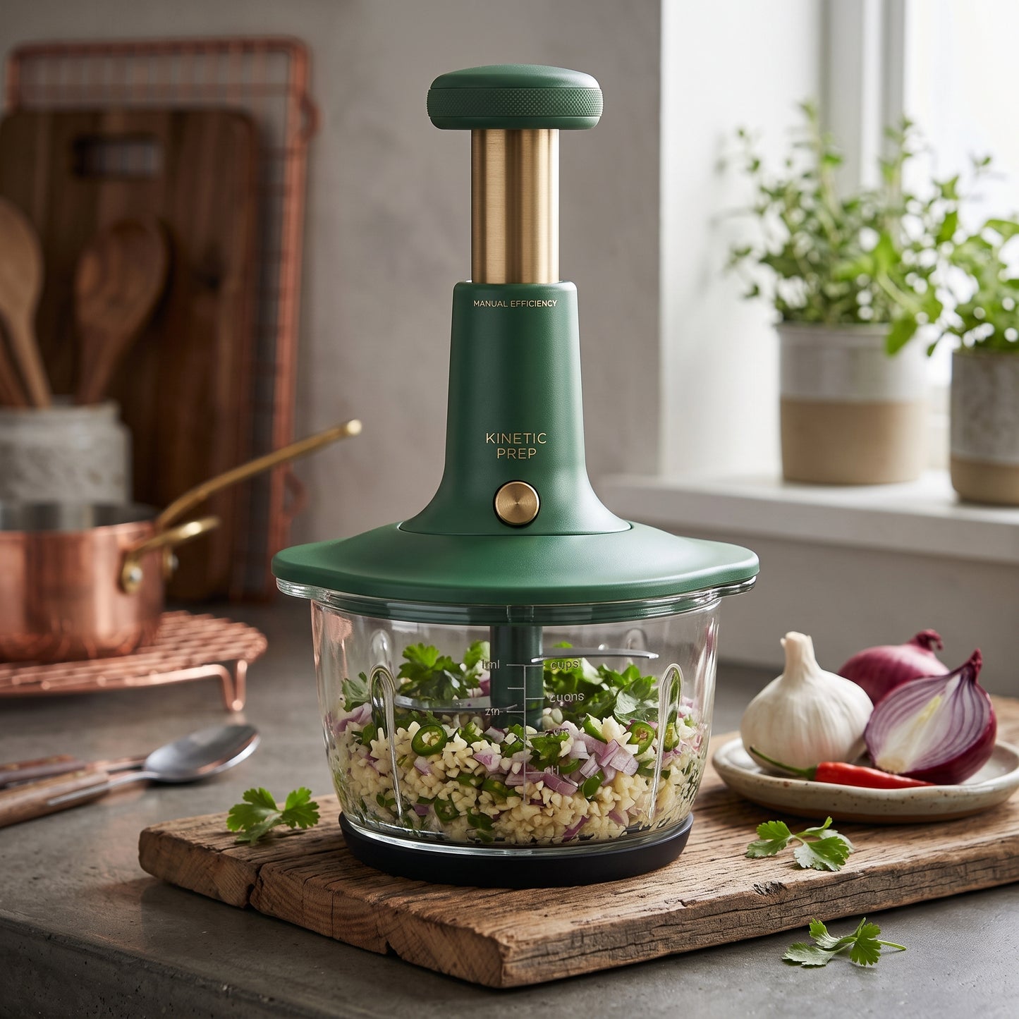 Manual Hand Push Chopper – Multi-Functional Vegetable & Meat Grinder, Cutter & Grater