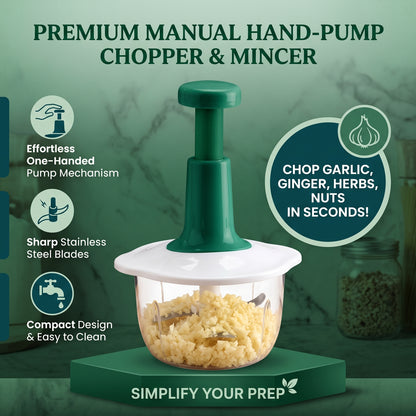Manual Hand Push Chopper – Multi-Functional Vegetable & Meat Grinder, Cutter & Grater