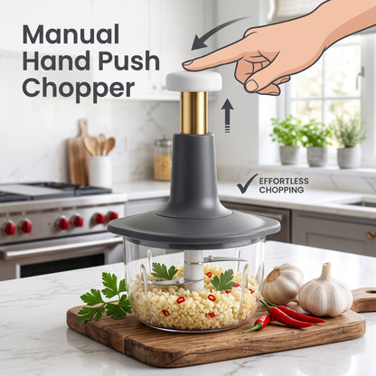 Manual Hand Push Chopper – Multi-Functional Vegetable & Meat Grinder, Cutter & Grater
